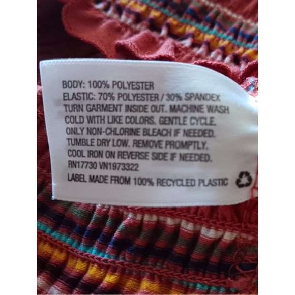 Wild Fable Striped Smocked Crop Top - Picture 6 of 6